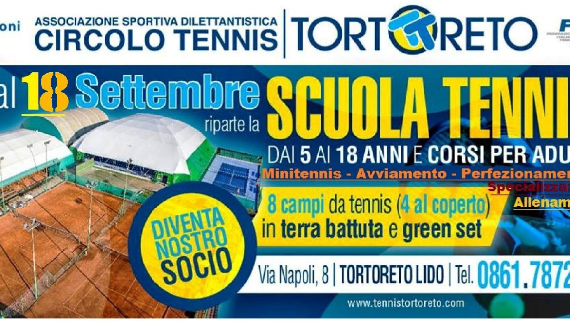 SCUOLA TENNIS INVERNALE 2017/2018 – INIZIO CORSI DAL 18 SETTEMBRE